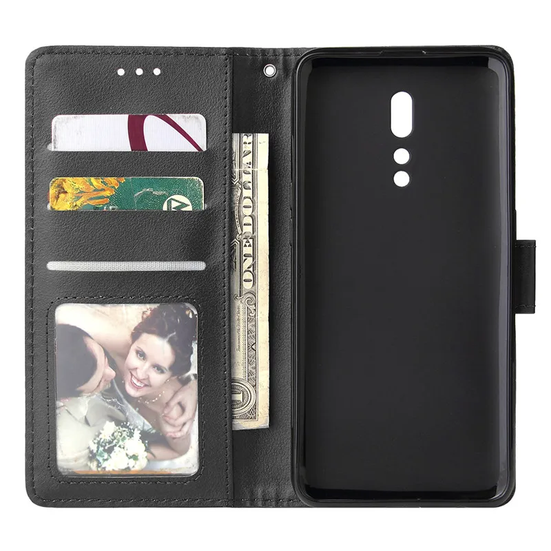 OPPO Reno Z Leather Case on For Coque OPPO Reno Z Case Cover 6.4 inch Classic Style Solid Color Flip Wallet Phone Cases Bag Etui