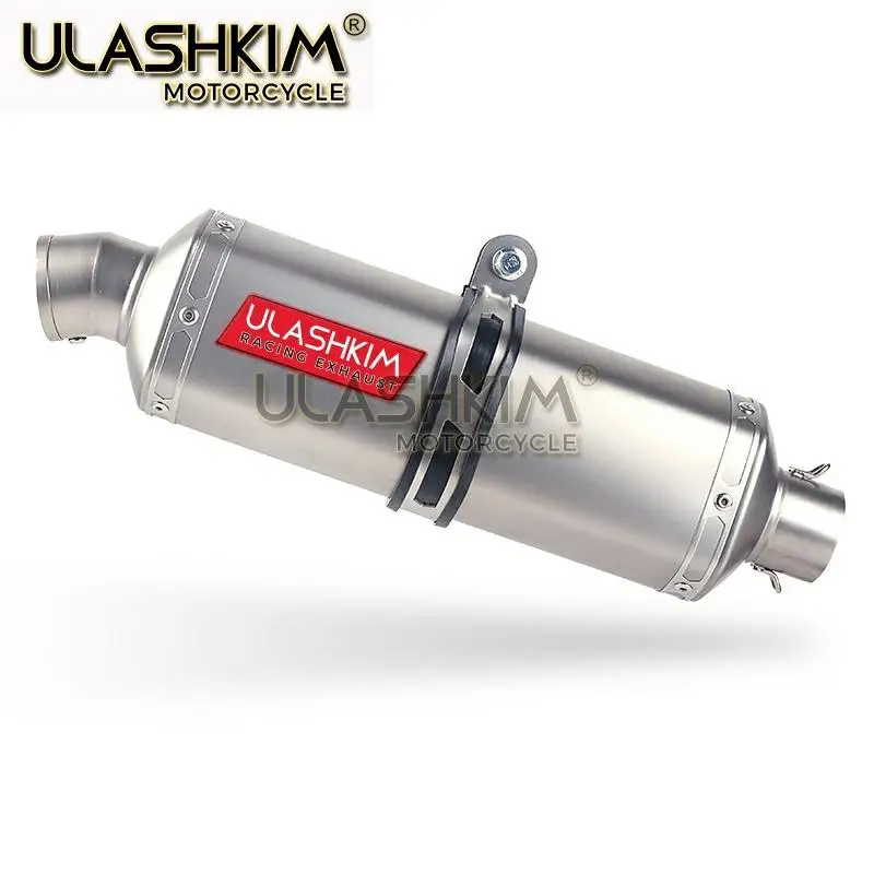 Motorcycle Full System Exhaust Muffler Modified Middle Link Pipe Slip On For kawasaki Z800 2013