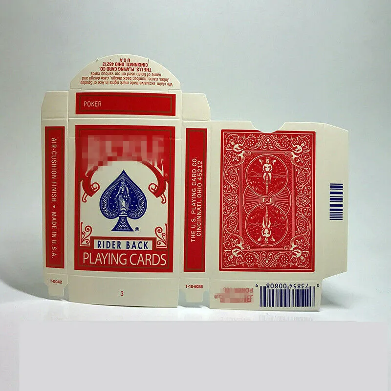 20 шт./50 шт. оригинальная качественная коробка для игральных карт Rider 808 красный/синий дизайнерский комплект для покера Волшебные трюки карта волшебные аксессуары Принадлежности для фокусника - Цвет: 50pcs red
