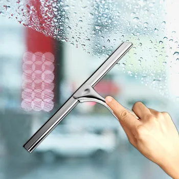 

Wall Mount Car Glass Doors Window Kitchen Cleaning Bathroom Stainless Steel Shower Squeegee Home T Shape Mirror All-Purpose