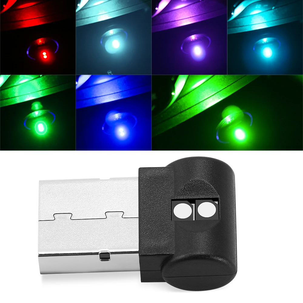 7 Colors RGB Car LED USB Atmosphere Light for Smart Fortwo Forfour 450 451 454 453 Forjeremy | Автомобили и мотоциклы