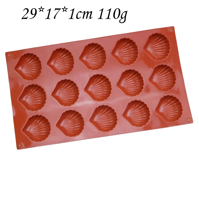 15 даже Madeleine оболочки силиконовая форма для печенья Мадлен платиновый силикон оболочки печенья инструменты для выпечки тортов
