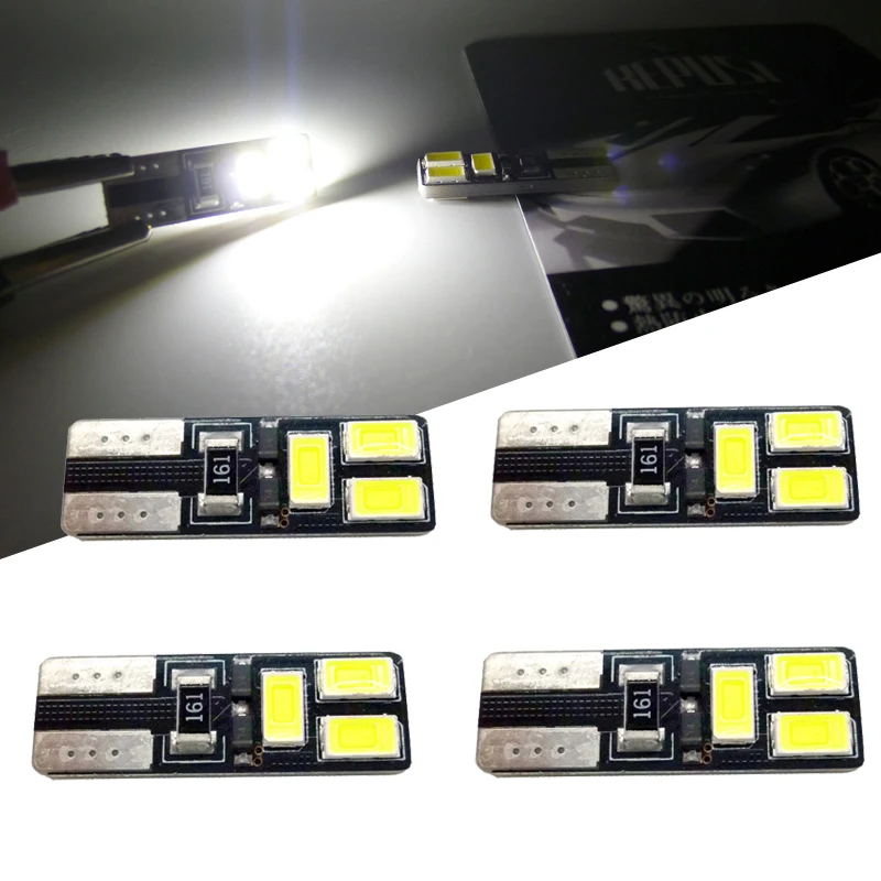 

4pcs Auto T10 Led White 194 W5W LED 168 Car Side marker light License Plate Light Bulb reading lamp 12V for focus mondeo galaxy