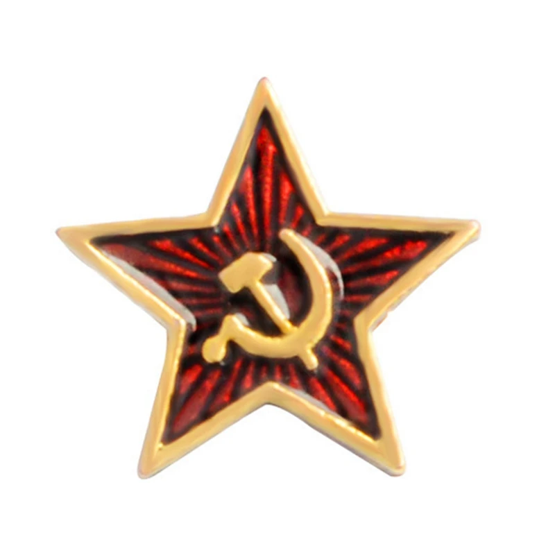 

Fashion New Brooch Soviet Union Sign Communism Marx Pin Badge Classic Film Party Gift Kids Fans Christmas Gifts Brooches 1pc