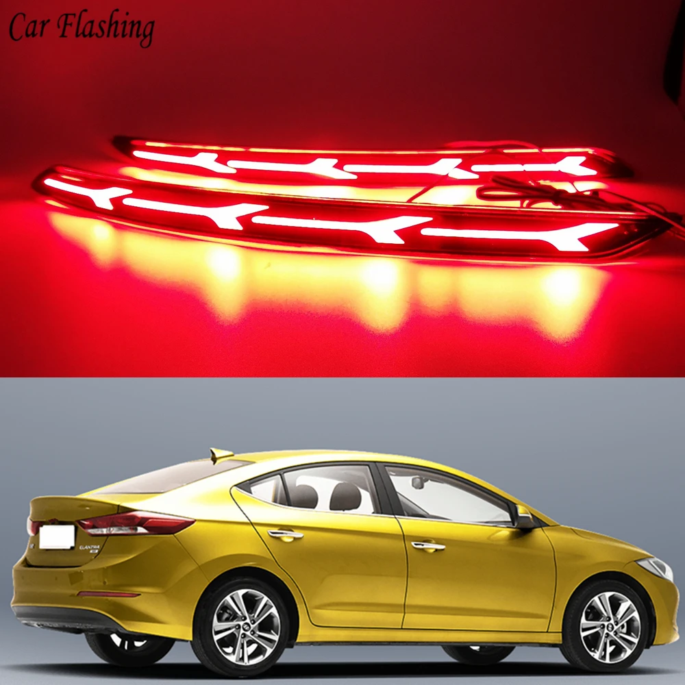 Автомобильный Светодиодный отражатель светильник для Hyundai Elantra 2016 2017 2018 2019 Задний
