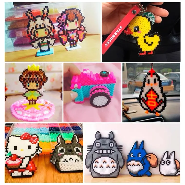 2.6mm Mini Fuse beads 1200pcs/box Hama Beads Perler PUPUKOU Beads Easy to Store For Kids Iron Beads High Quality 4