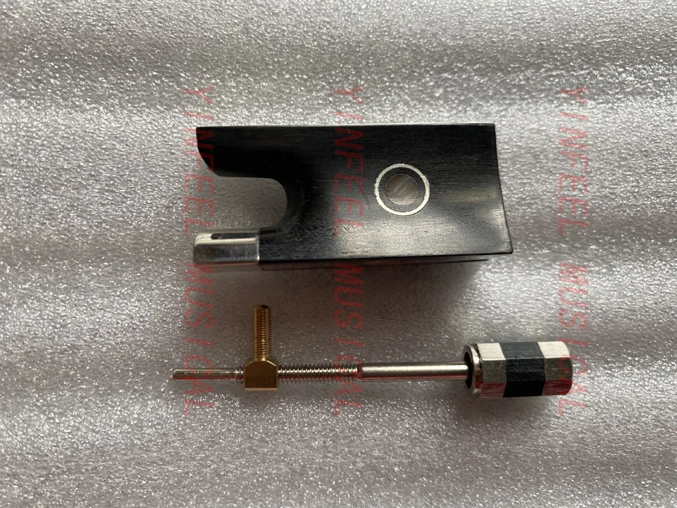 Advanced level Nick-Silver mounted ebony frog for 4/4 violin bow violin bow frog