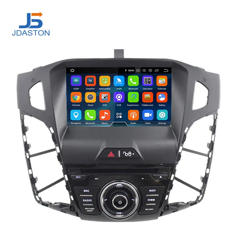 Top JDASTON Android 9.0 Car DVD Player For Ford Focus 2011 2012 2013 2014 WIFI Multimedia GPS Stereo 1Din Car Radio Audio Auto Video 1