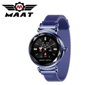 

Luxury 3D Diamond Glass Bracelet Waterproof woman Smartwatch Heart rate monitor Fitness Tracker For android and IOS