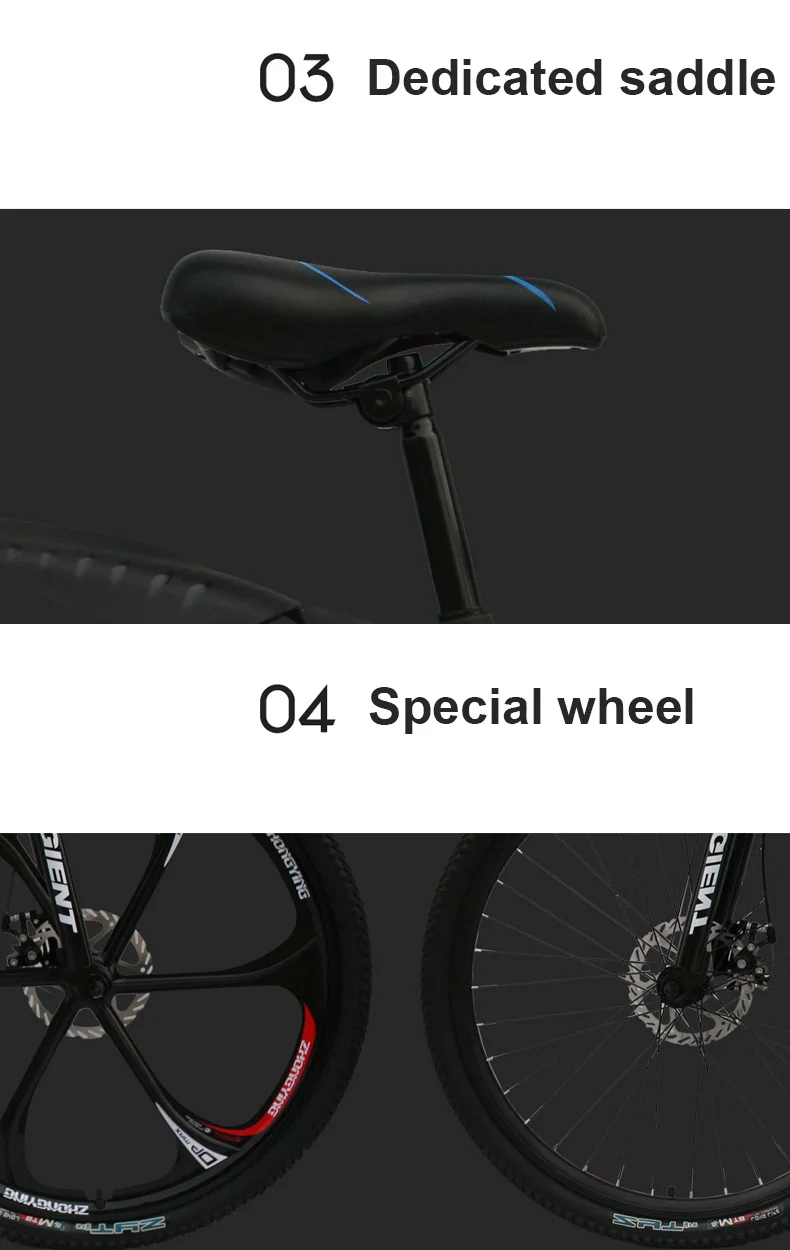 Top Mountain Folding Bike Bicycle 21 Speed 26 Inch Double Shock Absorption Shifting One Wheel Adult Men and Women 3