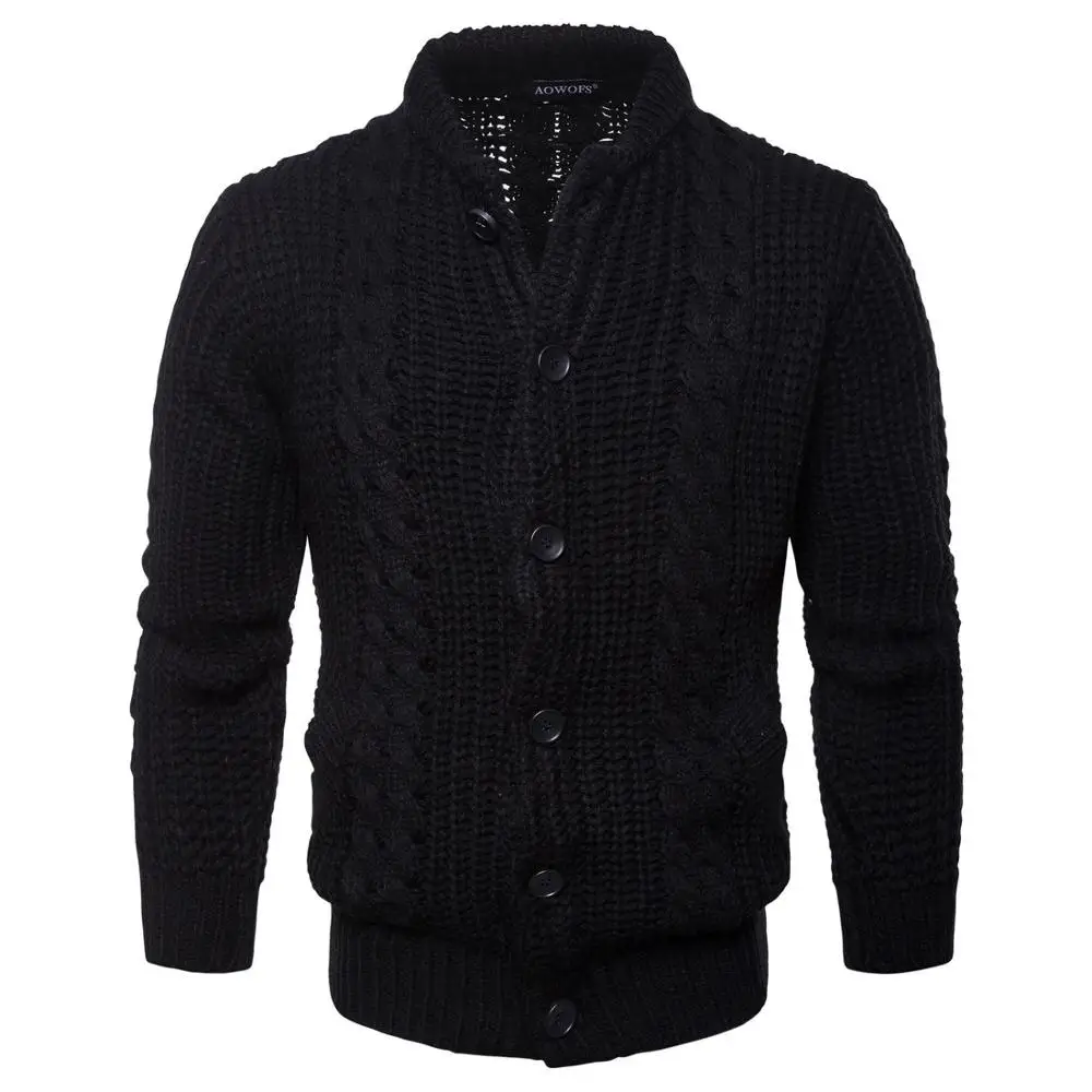 

Autumn Male Sweaters Solid Casual New Fit MOOWNUC 2019 Sweaters American Style Men Cardigan Fashion Slim Windproof Coats Homme
