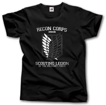 

Attack on Titan Recon CorpsT-SHIRT S-3XL AOT Black Shingeki Manga Anime Fashion Men T Shirt Free Shipping Top Tee