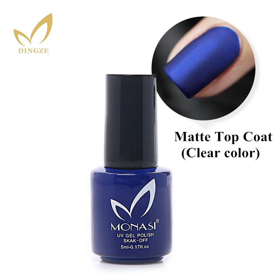 Matte top coat MONASI Блестящий лак,, товар, золотой песок, блестящий гель, матовый гель для ногтей, не липкий слой - Цвет: Matte top coat