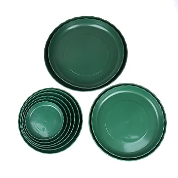 

1PCS/5PCS Round Small Medium Large Plastic green Plant Pot Saucer Water Tray Base