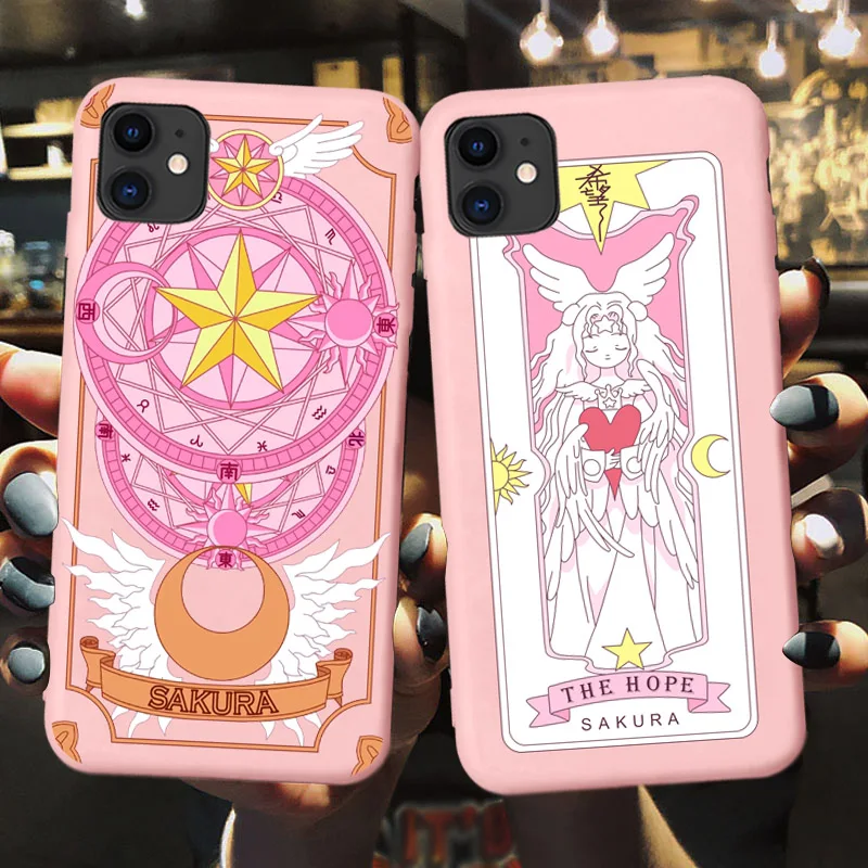 Cardcaptor Sakura Phone Case for iPhone 11 pro max 8 7 6S Plus Magic wand Sailor Moon cover for iphone X XS MAX XR Soft SE 2020 Cardcaptor Sakura Phone Case for iPhone 11 pro max 8 7 6S Plus Magic wand Sailor Moon cover for iphone X XS MAX XR Soft SE 2020