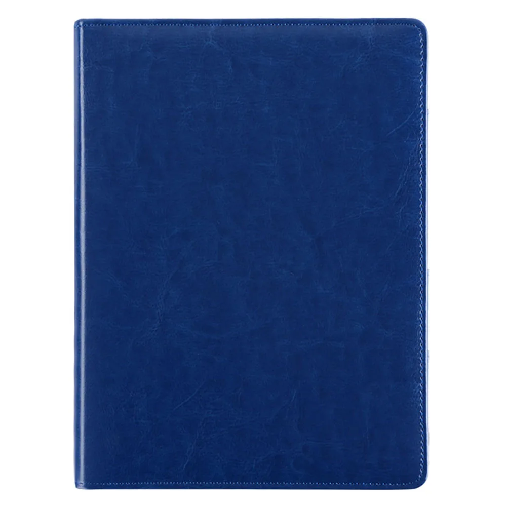 A5 домашняя откидная школьная папка для хранения файлов, портативная Защитная канцелярская сумка из искусственной кожи для студентов, бизнес-сумки для документов - Цвет: Синий