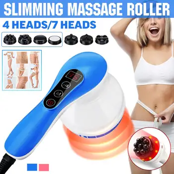 

6 Modes Body Massager AC 220V 2200-2500RPM Weight Loss Slimming Kneading Massage Roller Vibration Massager Hot Compress Massage