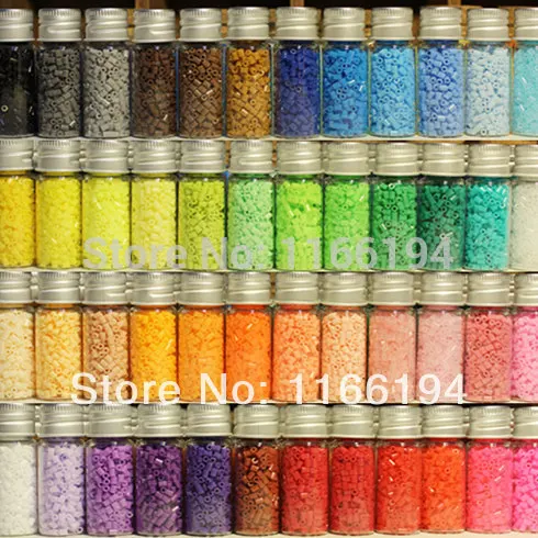 

2.6mm Hama Beads~Perler Beads~Fuse Beads Set of 48 Color 23000pcs+3 Template+5 Iron Paper+2 Tweezers,Diy Kids Toy Craft~New Set