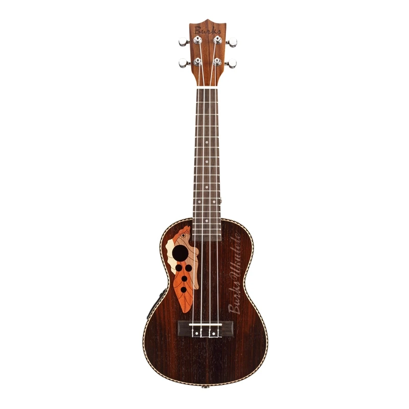 Burks Гавайские гитары укулеле 23 дюймов Акустическая Ukelele ель укулеле 4 струны гитара со встроенным эквалайзером пикап Рождественский подарок