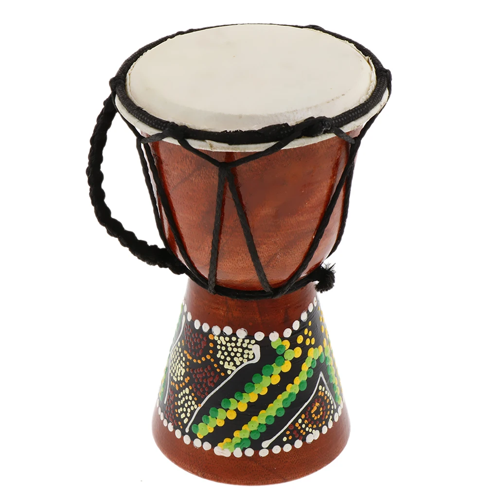 Professional African Djembe Drum Classic Painting Wooden Musical Instrument