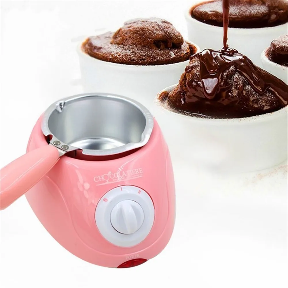 

Durable Stainless steel Chocolate Melting Pot Electric Fondue Melter Machine DIY Tool Mould+Spatula+fork+Bamboo stick EU plug