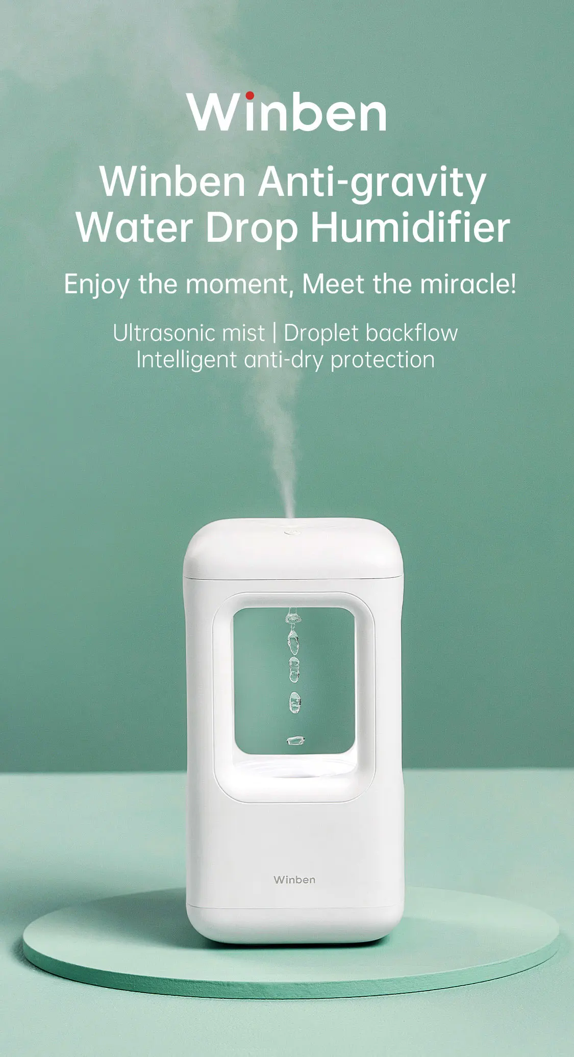 Anti Gravity Water Drop Humidifier