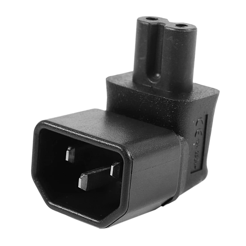 IEC 320 C14 к IEC C7 прямоугольный адаптер питания черный