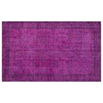 

Handmade Fuchsia Vintage Overdyed Turkish Area Rug 166x280 Cm-5'5''X9'2''