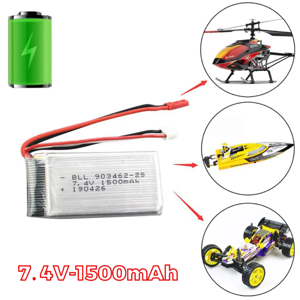 

7.4V 1500mAH Lipo Battery Spare Part For WLTOYS V913/L959/WL912 RC Model