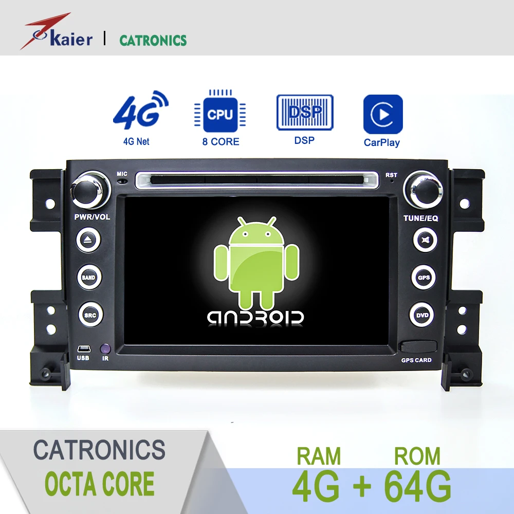 2din автомобильный dvd-плеер Android 9/10 для Grand Vitara 2007 -- 2015 год Catronics Kaier Мультимедиа Радио