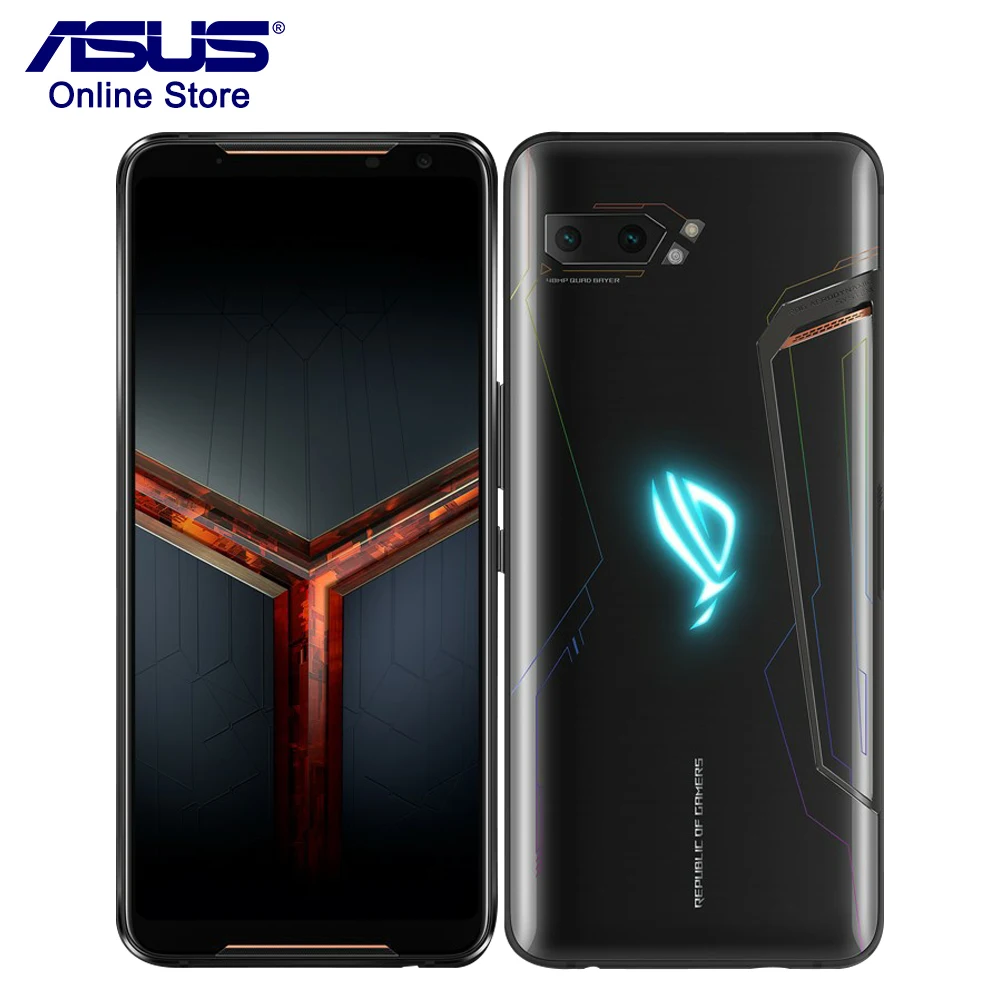 Asus ROG Phone II ZS660KL мобильный телефон 6,5" 8 Гб 128 ГБ Snapdragon855+ две sim-карты 6000 мАч 48MP NFC Android 9,0 ROG Phone 2