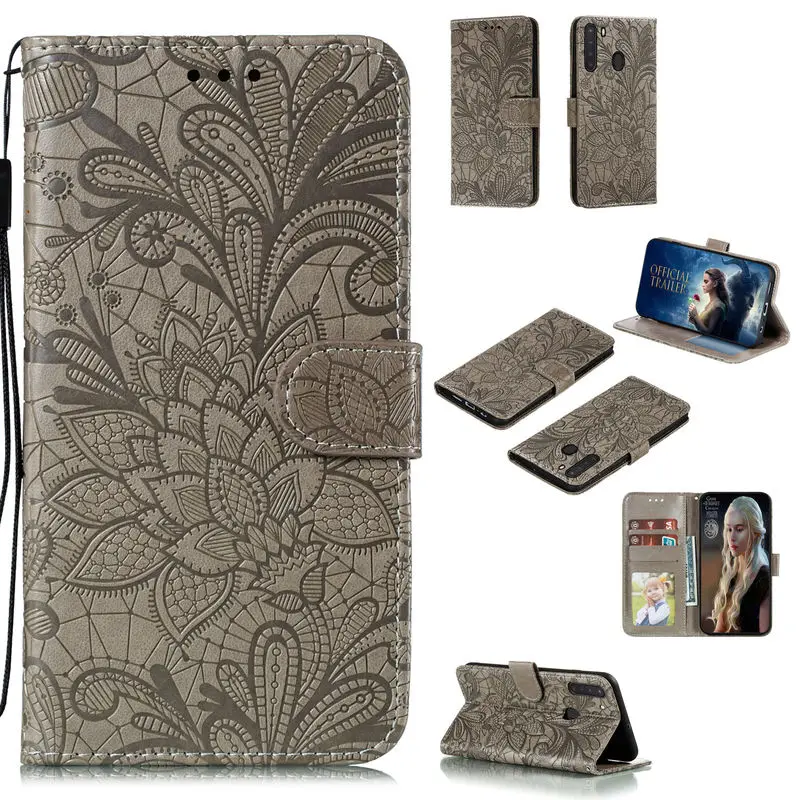 

Flip Phone Case For SamSuang Galaxy A21 Wallet Card Slot Stand Shockproof Back Cover For SamSuang A21 Leather Soft Silicone Case