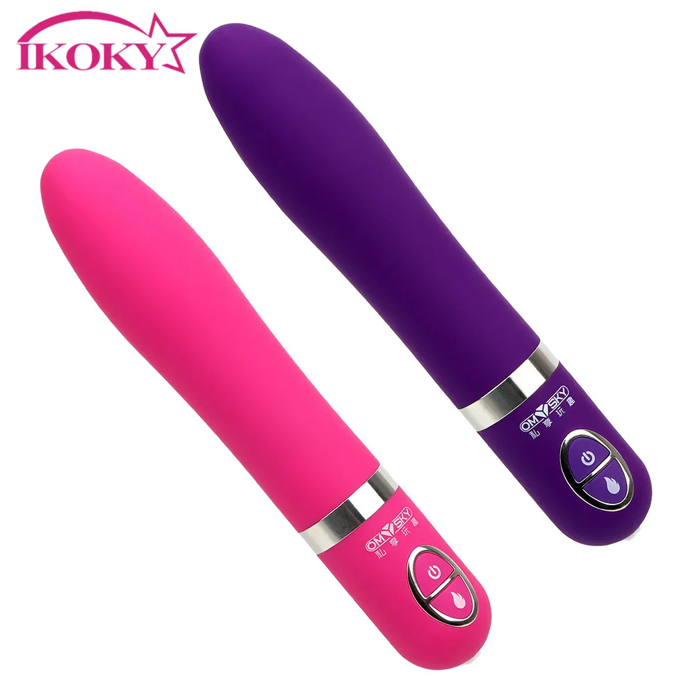 IKOKY 10 Speed G-spot Massage Sex Toys for Women Clitoris Stimulator Heating Dildo Vibrator Medical Silicone Magic Wand | Красота и