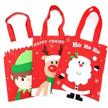 Рождественская ручная сумка с персонажами мультфильмов, красная мультяшная Конфета в виде снеговика, Детская Подарочная сумка torebki damskie 30H