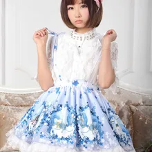 Платье принцессы в стиле «лолита» юбки Мечта печатных Pegasus звездное небо Симпатичный мягкий сестра Лолита кружева плиссированные юбки женские GZWY086