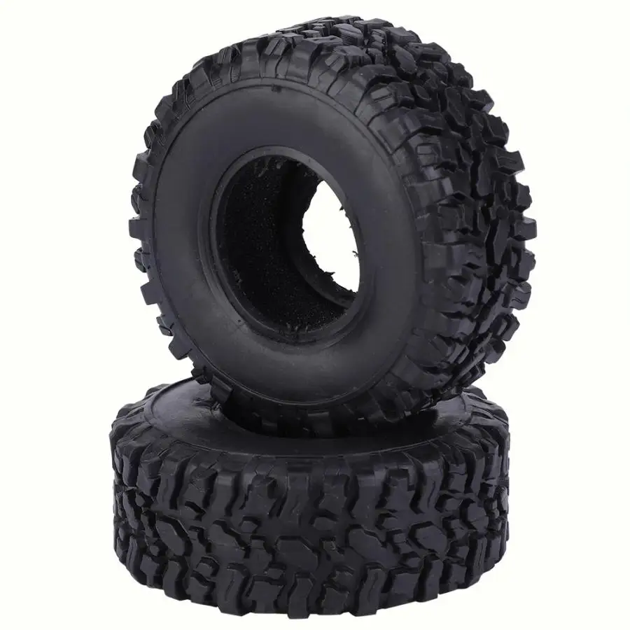 

RC Parts 2PCS Rubber Tire Skin + Sponge Tyre Insert RC Military Truck Tire Fit for WPL 1/16 RC Car