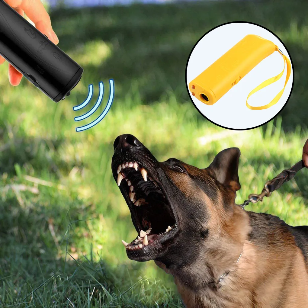 Pet Dog Repeller Anti Barking Stop Bark Training Device Trainer LED Ultrasonic 3 in 1 Anti Barking Ultrasonic dog repeller