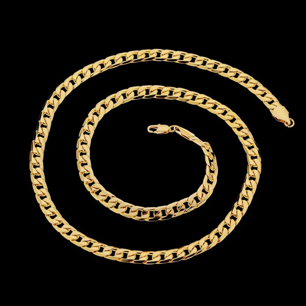 Хип-хоп цепь ожерелье хип хоп Мужская цепочка на шею Модное Длинное ожерелье Ювелирная цепочка витого плетения