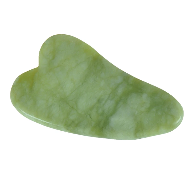1 шт. натуральный зеленый нефрит Guasha доска спа скребок для иглоукалывания камень уход за лицом против морщин массаж инструмент Уход за телом