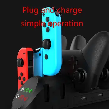 

Charging Dock Station Charger Adapter for N-Switch Joy-Con/Pro Controller Handle X6HB