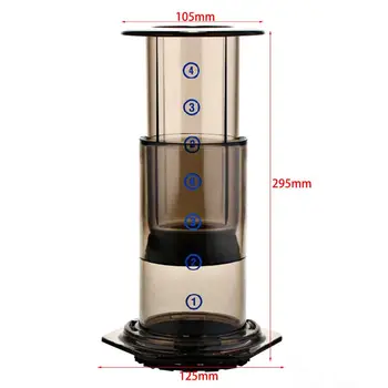 

New Filter Glass Espresso Coffee Maker Portable Cafe French Press CafeCoffee Pot For AeroPress Machine H7ED