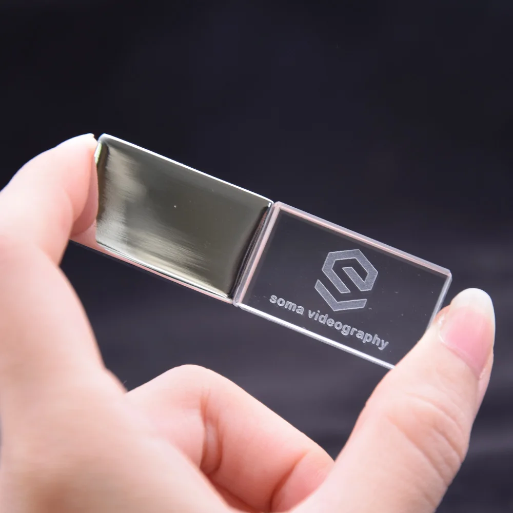 Новый серебристый Хрустальный USB флеш накопитель 2 0 с коробкой Usb карта памяти