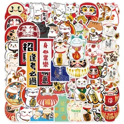 10/30/50PCS Dessin Animé Bénédiction Recrutement Chat Graffiti Autocollant Bagages Portable Sac D'école Autocollant De Décoration De Corps En Gros 