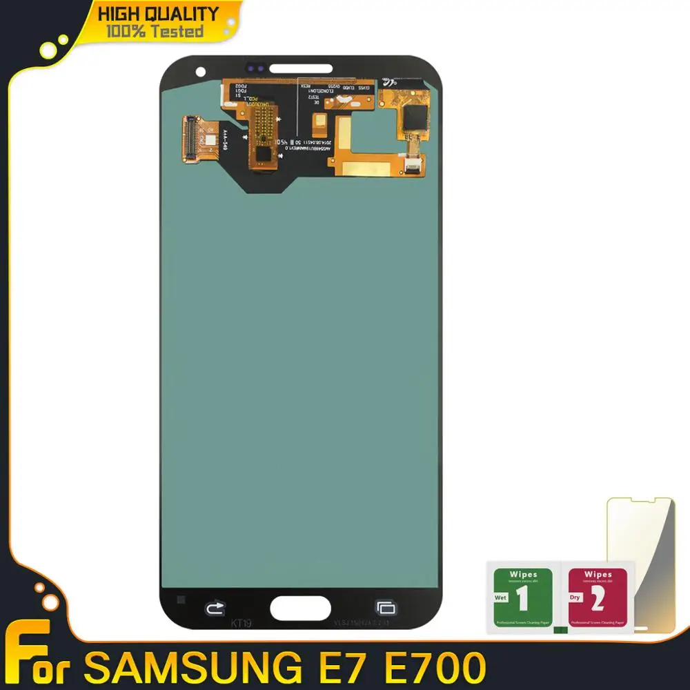 ЖК-дисплей Super AMOLED для Samsung Galaxy E7 E700 E700F E7000 дисплей с сенсорным экраном и