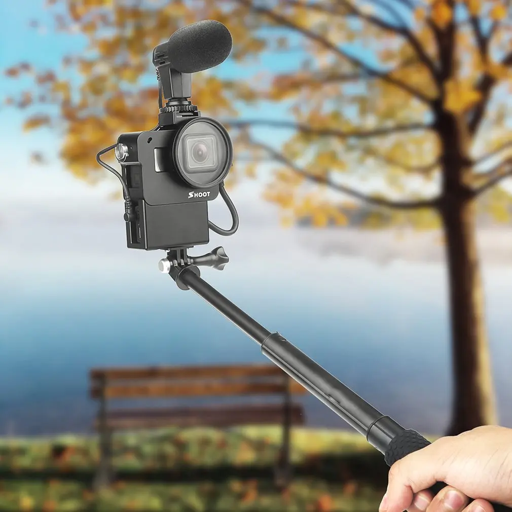 Для GOPRO5/6 plus/7 клетка для собак с ЧПУ чехол С микрофоном адаптер Разделение металлическая клетка для собак чехол