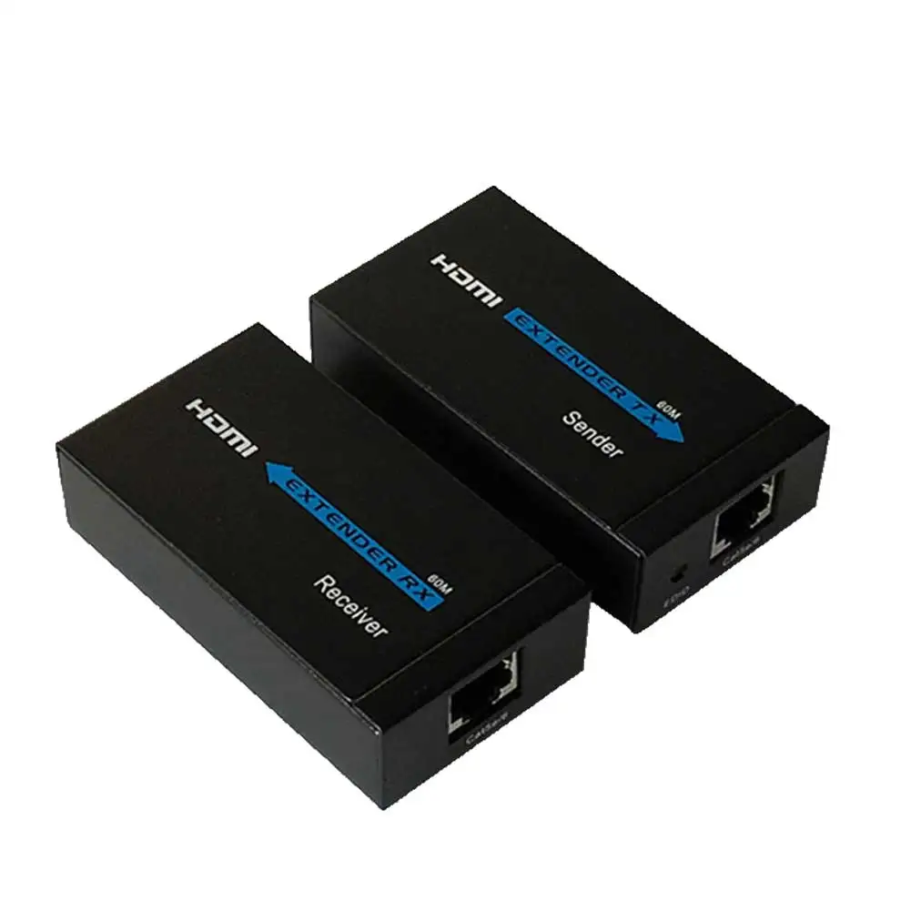 60 м HDMI удлинитель 1080P 3D HDMI мужчин и женщин сплиттер передатчик приемник TX/RX удлинитель по Cat5e/Cat6 кабель для ПК ТВ