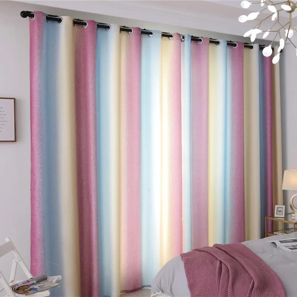 Multipurpose Fashion Gradient Semi Shading Window Drape Polyester Lightproof for Indoor | Дом и сад