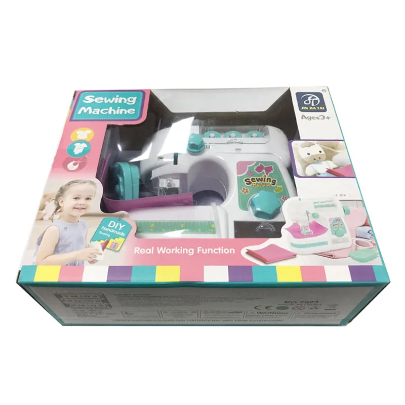 Children DIY With LED Pretend Play Electric Sewing Machine Toy Emulational Educational Household Baby Girls Gift Play set