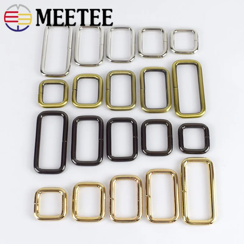 10 шт. прямоугольные металлические пряжки Meetee ленточная пряжка для ремня застежка