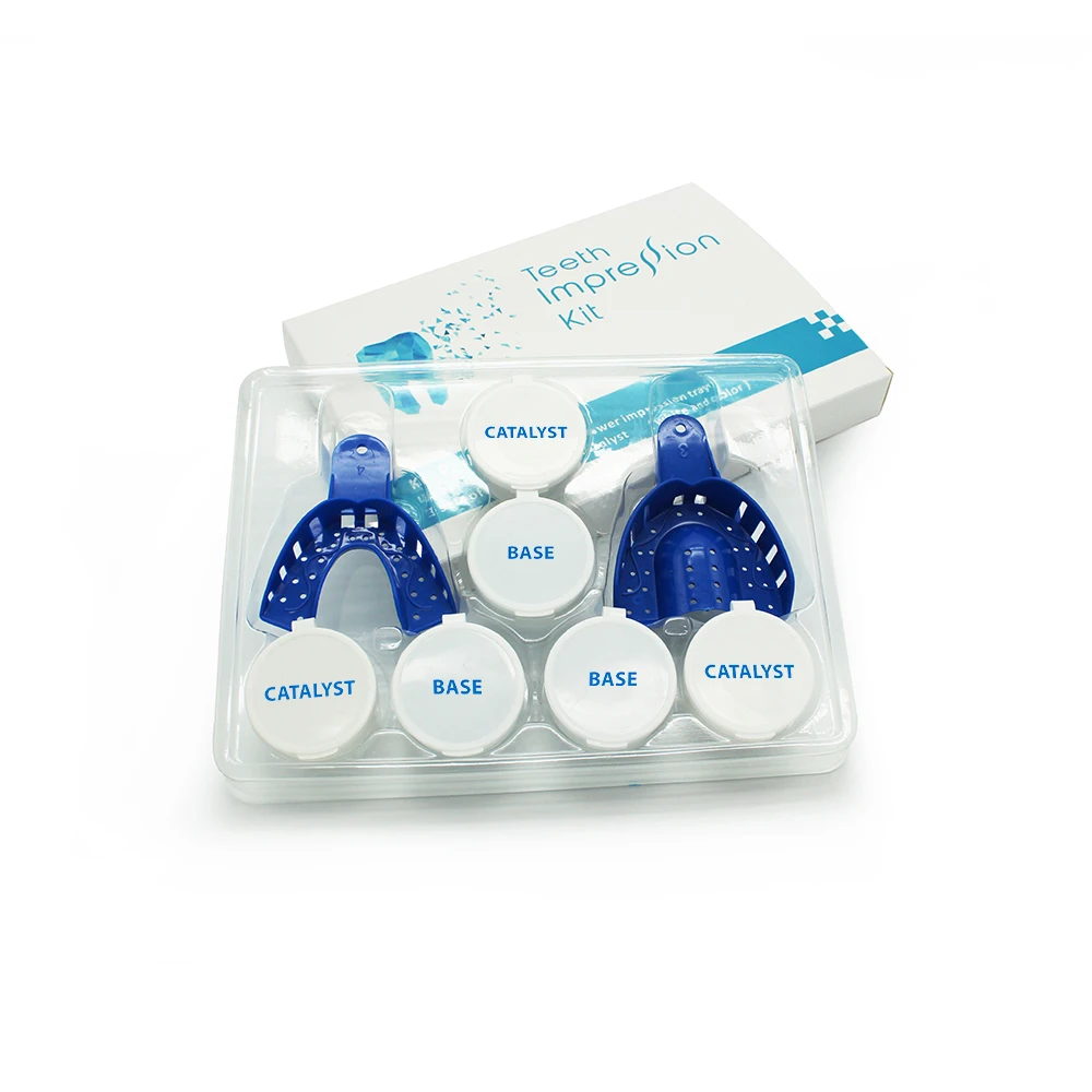 Goedkoop Siliconen Dental Impression Kit Dental Materiaal Tray Kit Dental Clinic Dental Lab Kit Drop Verzending
